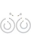Pearl hoop earrings 3-pack