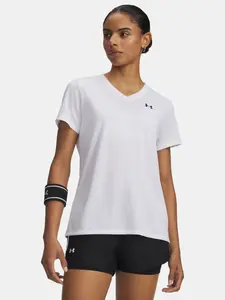 Under Armour Tričko Tech SSV- Solid-WHT - Dámské