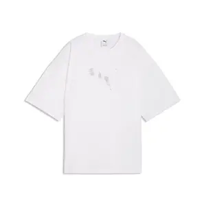 PUMA Tričko 'Essentials'  strieborná / biela