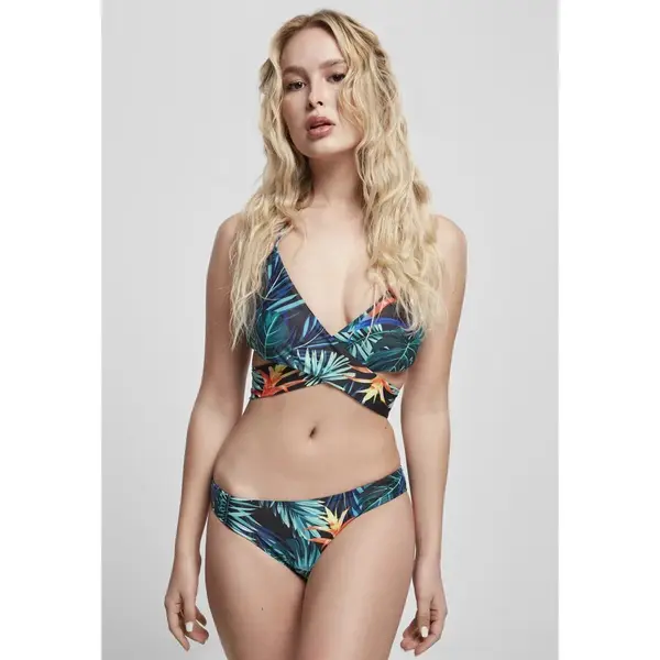 Dámské bikiny se vzorem vriesea černé
