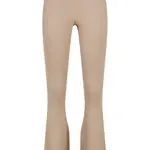 Women's ribbed knit leggings Bootcut lighttaupe