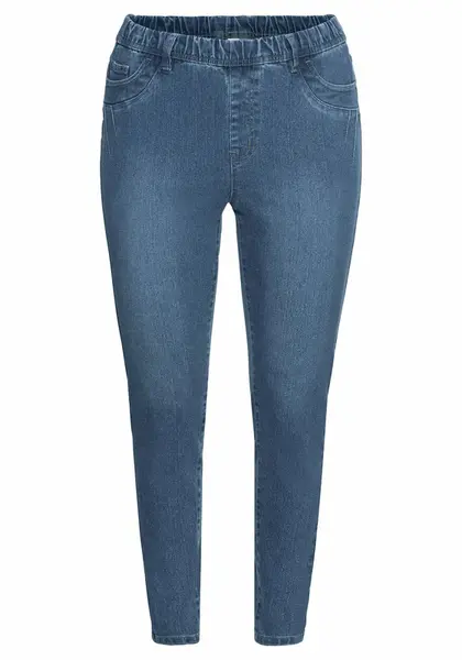 SHEEGO Jeggings  modrá denim