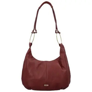 Módní dámská koženková kabelka na rameno Coveri Larbi, vínová