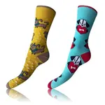 Bellinda 
CRAZY SOCKS 2x - Cheerful Socks 2 Pairs - Light Blue - Yellow