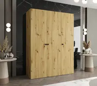 Šatní skříň Abi Parma 1 Rozměry: 150 cm, Pásky / úchyty: Černá, Barva korpusu + barva dveří: Dub artisan + Dub artisan