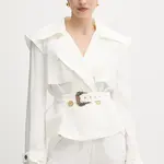 Sako Versace Jeans Couture bílá barva, 78HAS404 N0433