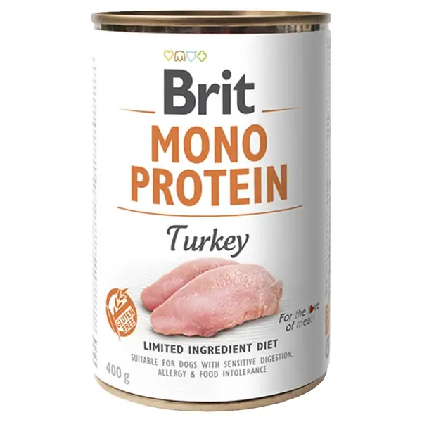 BRIT Mono Protein Turkey konzerva pro psy 400 g