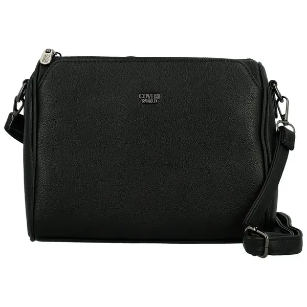 Módní dámská koženková crossbody kabelka Coveri Leanne, černá