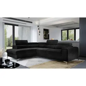 MID.YOU ROHOVÁ SEDAČKA, textil, černá