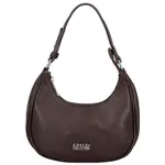 Trendy dámská koženková kabelka na rameno Tricia, tmavě hnědá