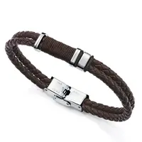 Viceroy Dvojitý kožený náramek pro muže Magnum 14129P01011