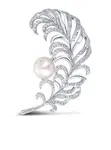 JwL Luxury Pearls Překrásná perlová brož Peříčko JL0699