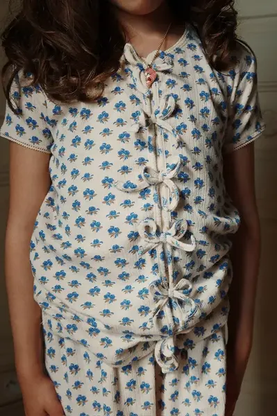 Dětská halenka Konges Sløjd MULLI TEE GOTS modrá barva, vzorovaná, KS102460