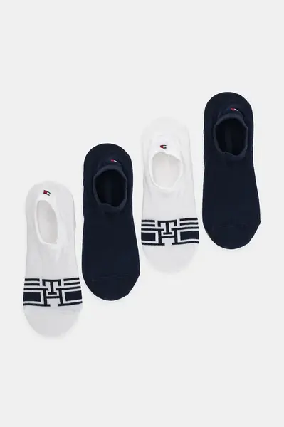 Ponožky Tommy Hilfiger 4-pack pánské, bílá barva, 701235881