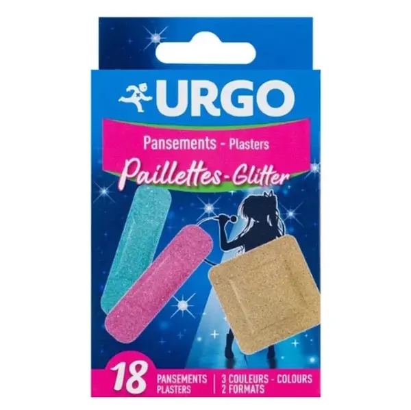 URGO Glitter trblietavé detské náplasti 18 kusov