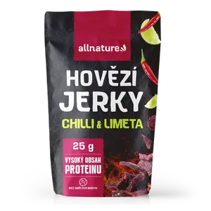 ALLNATURE BEEF Chilli & Lime Jerky sušené mäso 25 g