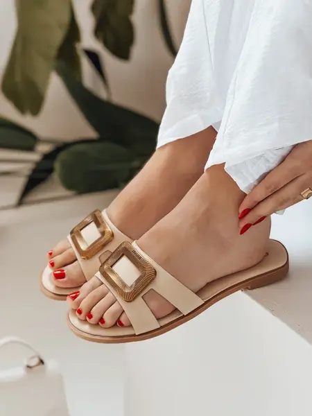 Dámské pantofle GLAMSTEP béžové