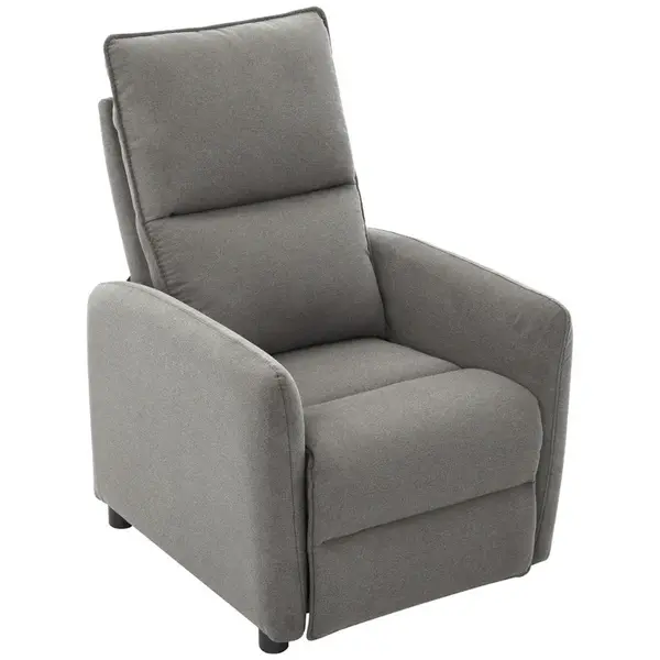 Carryhome TELEVIZNÍ KŘESLO, dřevo, kov, plast, textil, světle šedá