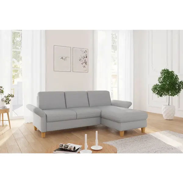 Sit & More ROHOVÁ SEDAČKA, textil, světle šedá