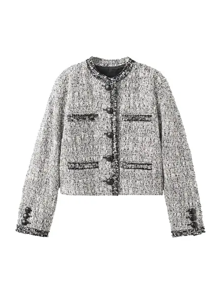 MANGO Prechodná bunda 'Ditor'  čierna / šedobiela