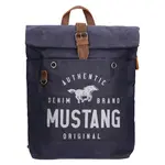 Velký trendy batoh Mustang Lindr, canvas, na notebook 15" − modrá