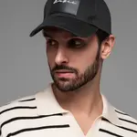 Ombre Men's baseball cap with visor and large patch - black