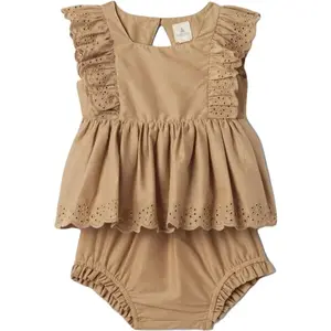 GAP BABY Dívčí šaty, hnědá, velikost