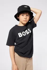 BOSS  Dětské bavlněné tričko