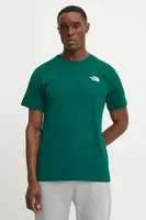 Bavlněné tričko The North Face Redbox Celebration zelená barva, s potiskem, NF0A87NV6GI1