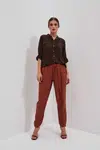 Marisse Women's Trousers L-Sp-4012 Brown