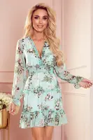 Šifónové šaty s volánikmi a širokou gumičkou Numoco