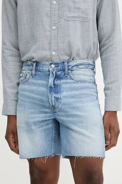 Rifľové krátke nohavice Calvin Klein Jeans