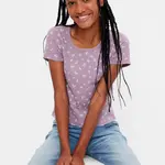 Svetlofialové dievčenské vzorované tričko GAP