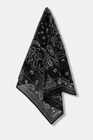 Bavlněný šátek Karl Lagerfeld Jeans dámský, černá barva, A4W33087