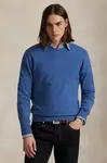 Vlněný svetr Polo Ralph Lauren pánský, modrá barva, 710974148