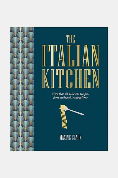 Kniha home & lifestyle The Italian Kitchen by Maxine Clark, English modrá barva