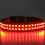 Reedog luminous USB svíticí obojek pro malé, střední a velké psy - červená - L