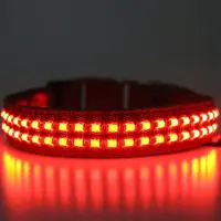 Reedog luminous USB svíticí obojek pro malé, střední a velké psy - červená - L