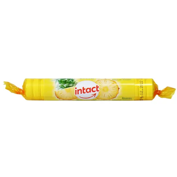 INTACT rolička hroznový cukr s vitamín C - ananas 40 g