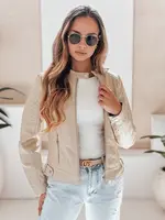 Dámská kožená bunda ROCKMISS béžová