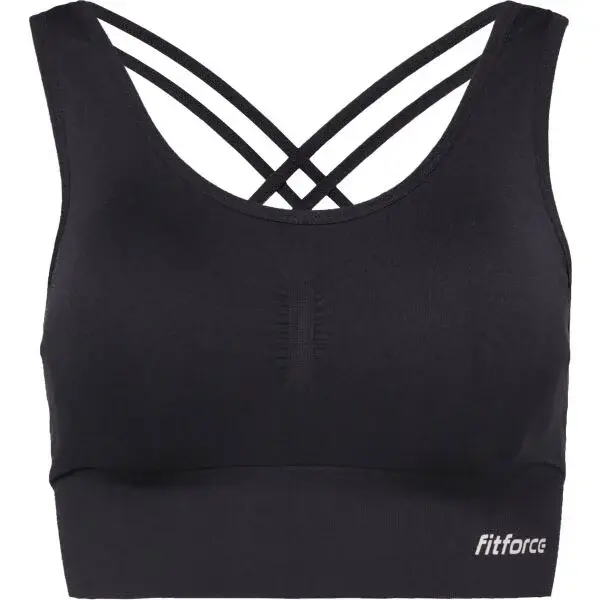 Fitforce YANKA Dámská bezešvá podprsenka, černá, velikost