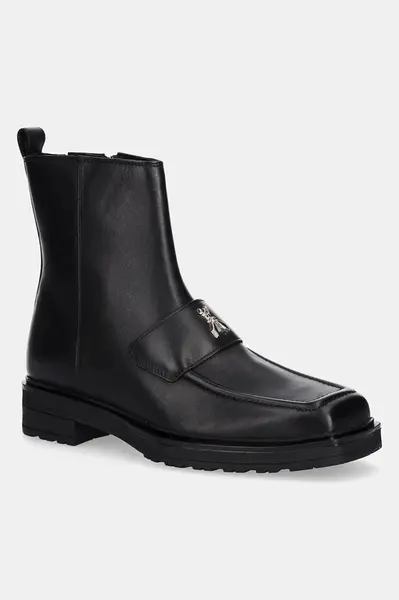 Kožené členkové topánky Patrizia Pepe