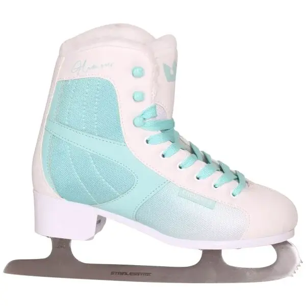 Crowned GLAMOUR JR Dívčí fashion lední brusle, bílá, velikost