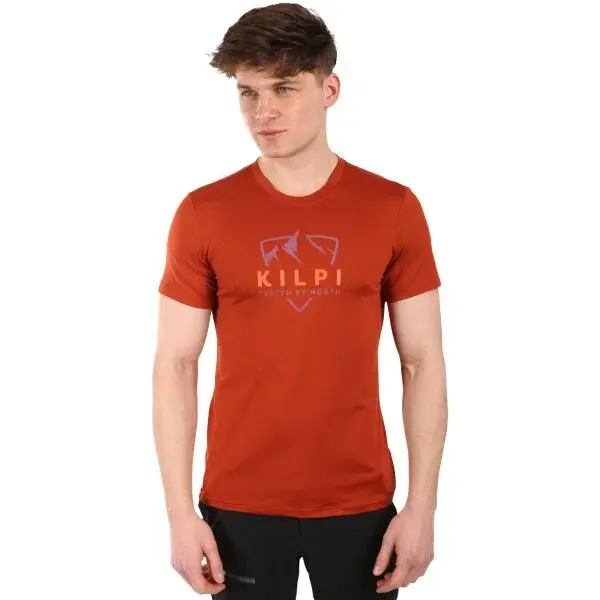 KILPI LISMAIN Pánské funkční tričko, hnědá, velikost