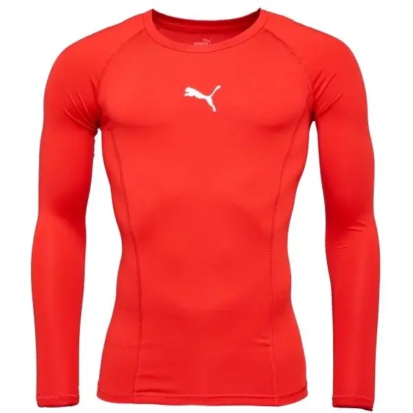 Puma LIGA BASELAYER LONG SLEEVE TEE Pánské funkční triko, červená, velikost