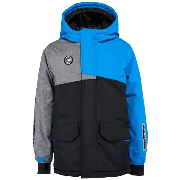 Lewro ZAFER Dětská lyžařská bunda, černá, velikost 116-122