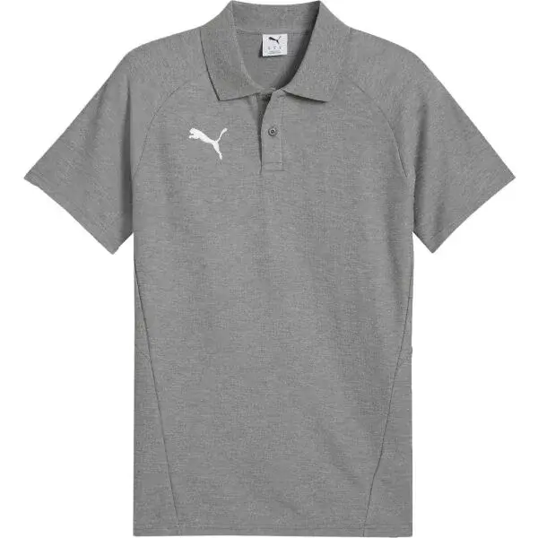 Puma TEAMEVOSTRIPE POLO Pánské polo triko, šedá, velikost