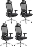 MERCURY 4PACK Ergonomická kancelárska stolička ARTEA čierna (4 ks)