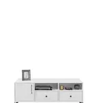 Televizní stolek Bergen BE8 Barva korpusu: Bílá/Bílý lesk