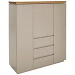 MID.YOU ŠIROKÁ KOMODA, šedá, barvy dubu, 113/130/40 cm